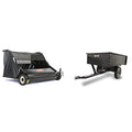 Agri-Fab Inc 45-0546 52" Lawn Sweeper, Black & 45-0299 48-Inch Tow Plug Aerator,Orange & Black,Large