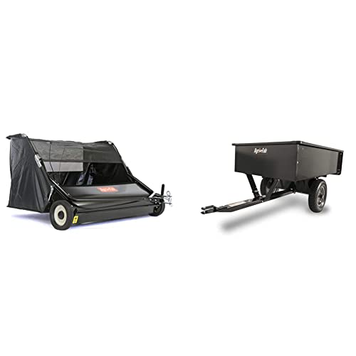 Agri-Fab Inc 45-0546 52" Lawn Sweeper, Black & 45-0299 48-Inch Tow Plug Aerator,Orange & Black,Large