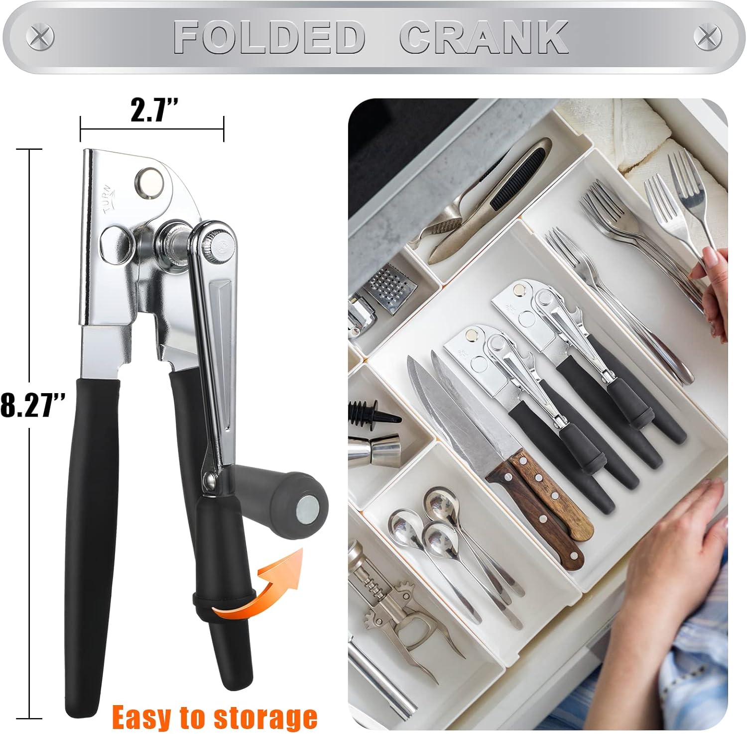 Commercial Can Opener Manual Heavy Duty Stainless Steel for #10 Bulk Cans B9227