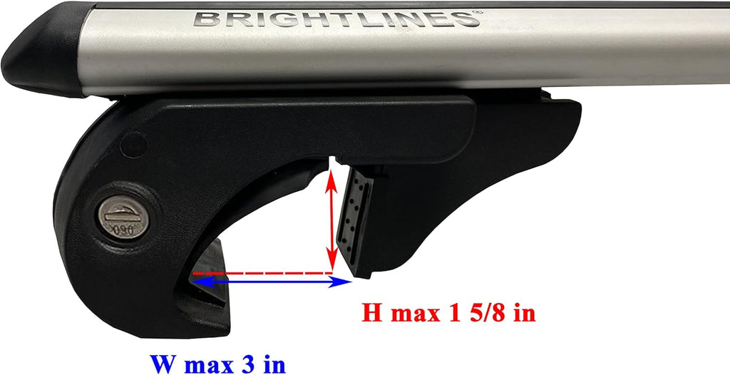 BRIGHTLINES Cross Bars Roof Racks for 2014-2022 Jeep Cherokee P7304