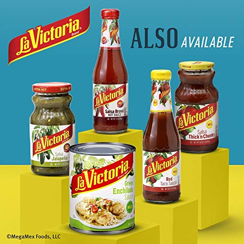 La Victoria Mild Red Taco Sauce, 8 oz Glass Bottles (Pack of 12) K157