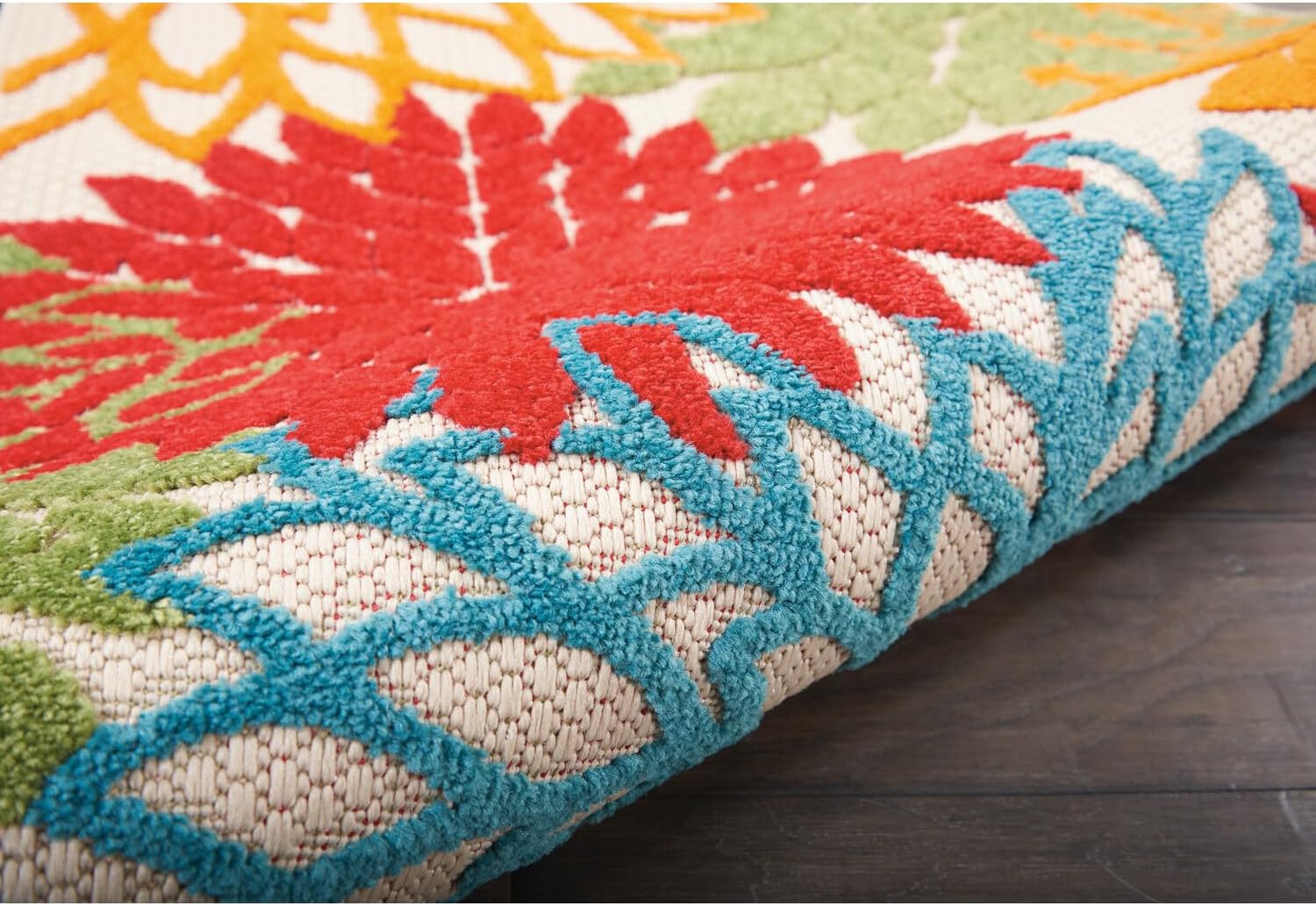 Nourison Aloha Indoor/Outdoor Green 2'3" x 8' Area Rug E2804