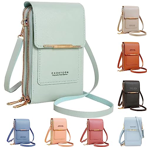 Anti-Theft Leather Bag,Small Crossbody Cell Phone Purse Wallet for Women,RFID Block Phone Purse Crossbody with Shoulder Strap