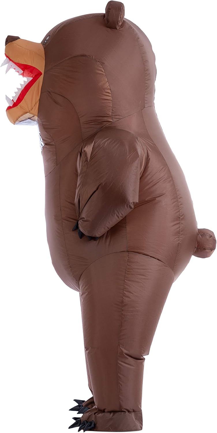 Spooktacular Creations Inflatable Bear Costume for Halloween, Brown, One Size B456020