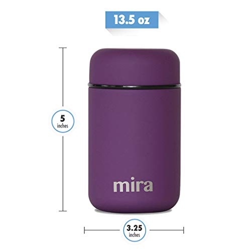 MIRA Insulated Food Jar Thermos 13.5 oz, Pink P7143