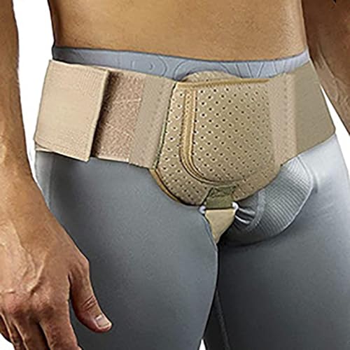 Inguinal Hernia Belt for Men Women, Adjustable Medical Hernia Guard Left or Right Side, Post Surgery Men’s Inguinal Hernia Support Truss, Suitable for Hips Of 34-44 Inches
