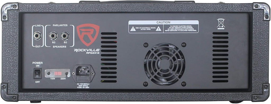Rockville RPG2X12 PA System with 12" Speakers, Stands, Mics, Bluetooth K23615