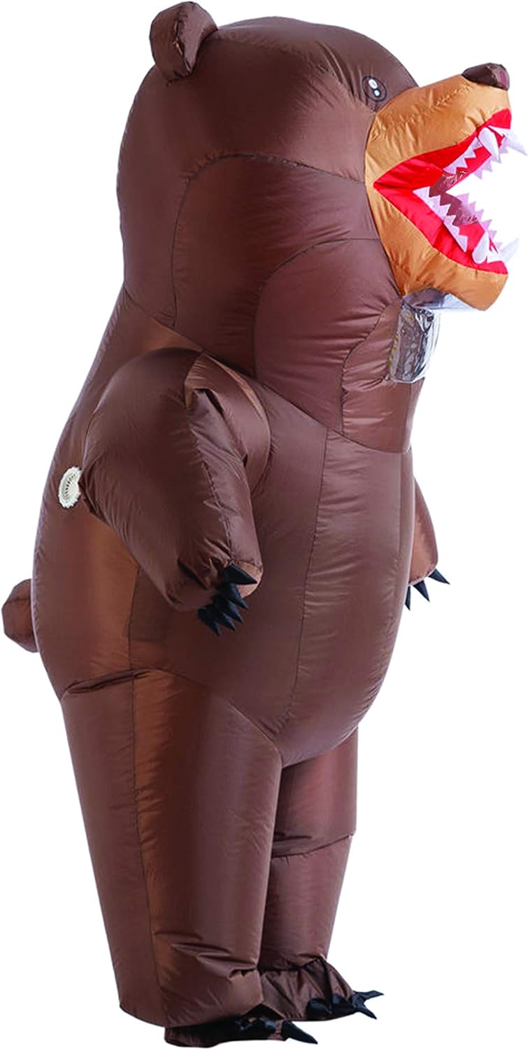 Spooktacular Creations Inflatable Bear Costume for Halloween, Brown, One Size B456020
