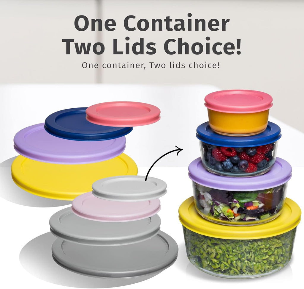 Razab 12 Pc Glass Food Storage Container Set with Lids Q481