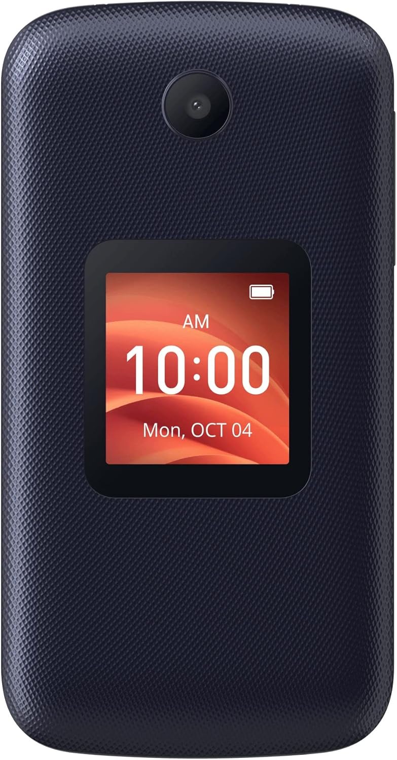 TCL Flip 4G LTE Flip Phone, Black - Prepaid, Carrier Locked O40105
