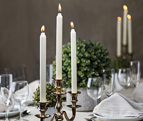BOLSIUS Ivory Candlesticks 11.5 Inch Unscented Dripless Bulk Pack 50 Count N953