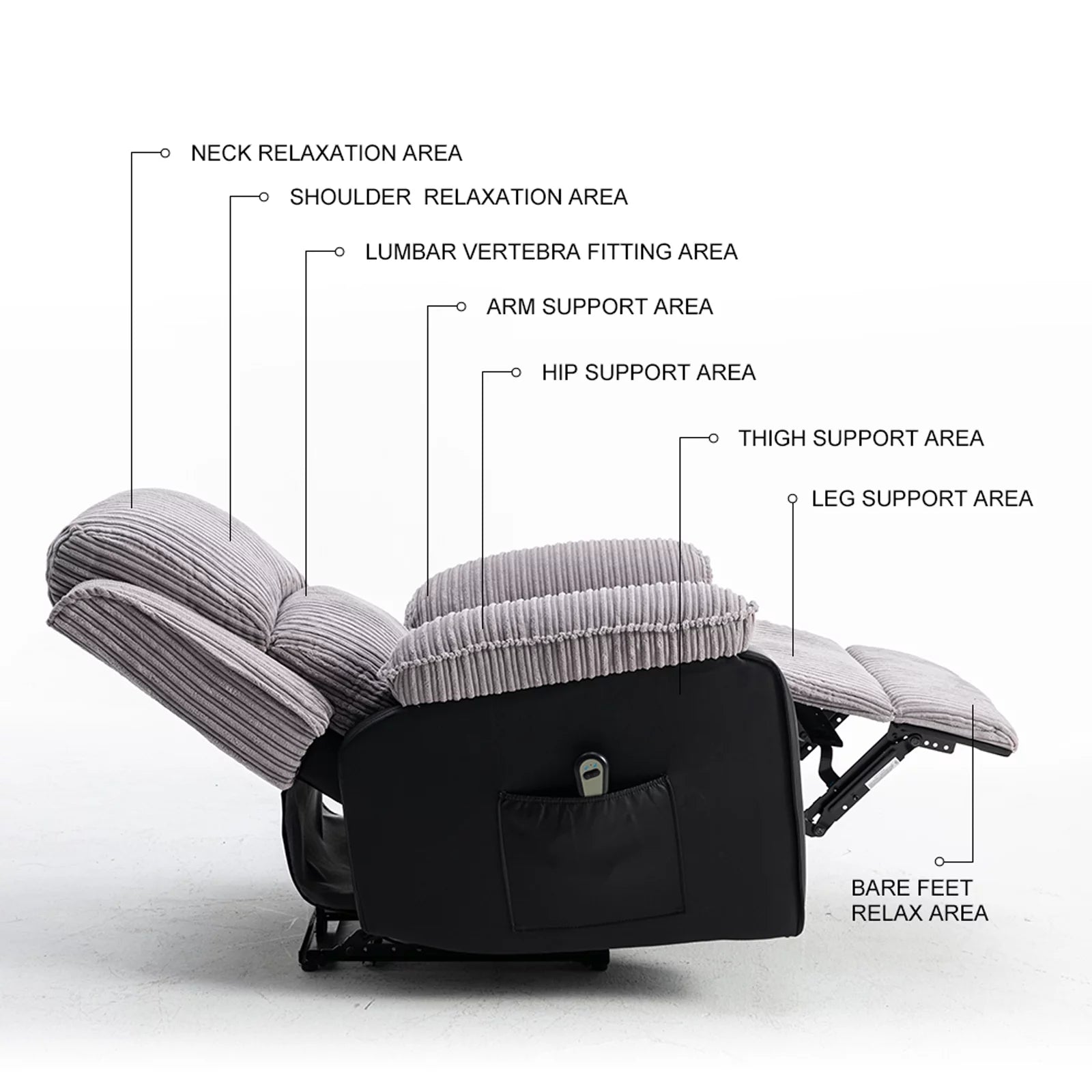 Highsound Electric Lift Recliner with Heat and Massage T30668