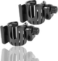 2 Packs Stroller Cup Holder with Phone Holder, Bike Cup Holder, Cup Holder for Uppababy Stroller, 2-in-1 Universal Cup Phone Holder for Stroller, Bike, Wheelchair, Walker, Scooter