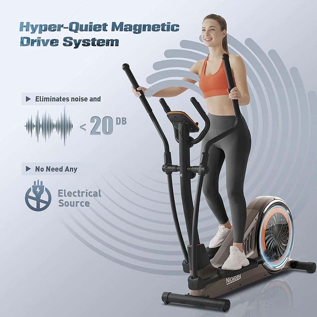 Niceday Elliptical Machine & Recumbent Exercise Bike, 16 Resistance Levels N3285