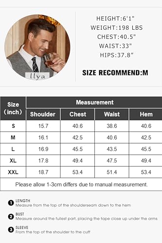 COOFANDY Men's Slim Fit Casual Business Vest Lightweight Waistcoat B670