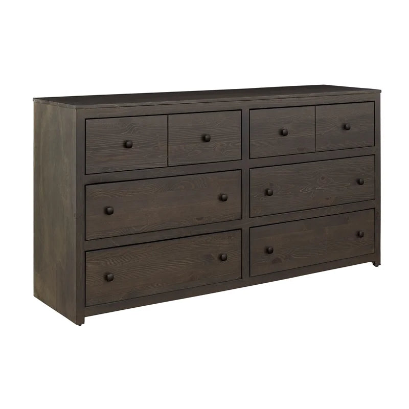 Progressive Furniture Champion 6-Drawer Wood Dresser Stone Brown W843056