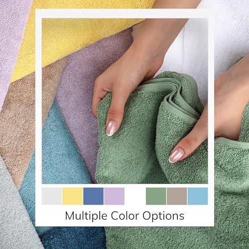 TEXTILOM 6 Pcs Bath Towel Set – 100% Turkish Cotton, Green O77452