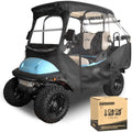 10L0L 4 Passenger Golf Cart Driving Enclosure for Club Car Precedent with Short Roof Up to 57", 4-Sided Clear Window 420D Rain Cover All Weather Windproof Waterproof