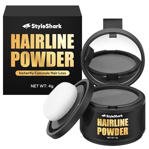 Hairline Powder for Women and Men, Stain-Proof Root Touch Up Powder, Quick Cover Root Cover Up for Thinning Hair, Sweatproof Hair Powder for Women, Root Touch Up Hair Color (Light Brown)