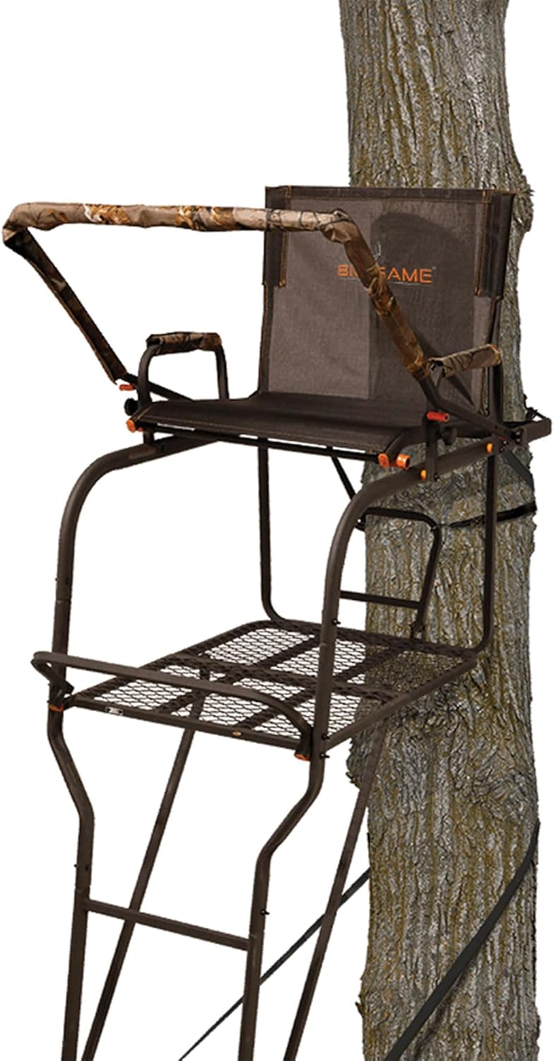 Big Game Hunter HD 18.5 ft 1-Person Deer Hunting Tree Stand with Fall Arrest System, Camouflage 2-Pack B76521