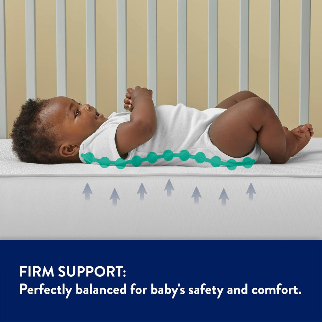 Kolcraft Pure Sleep Therapeutic 80 Waterproof Baby Crib & Toddler Mattress, GREENGUARD GOLD Certified, Made in USA A608