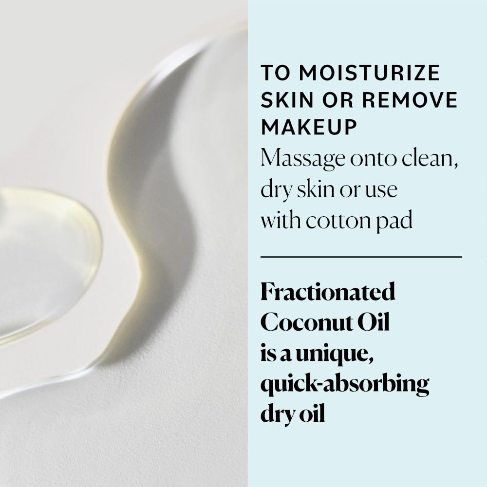 Sky Organics Fractionated Coconut Oil, 100% Pure Cold Pressed Body and Face Oil, 8 fl. Oz D41128