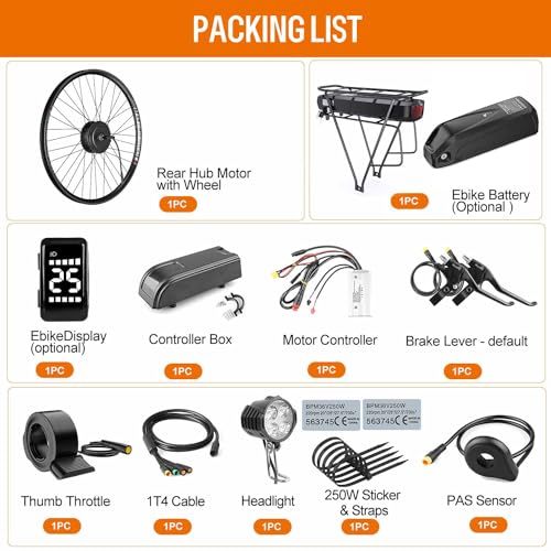 BAFANG 750W Rear Hub Motor Ebike Conversion Kit for 26" 27.5" 700C Bicycles U429