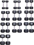 Rep 5-50 lb Rubber Hex Dumbbell Set, Low Odor