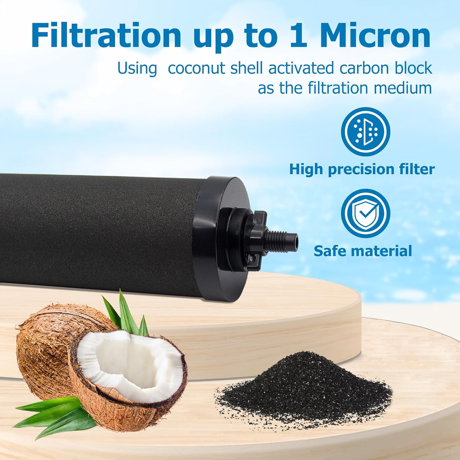 Berkey® BB9-2 Black Activated Carbon Water Filter Replacement, Pack of 2 Y159