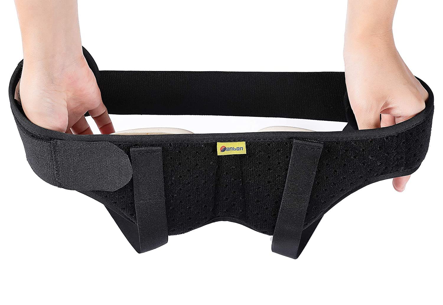 Tenbon Hernia Belt Truss for Inguinal or Sports Hernia Support with 2 Removable Compression Pads G479339