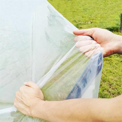 7x7 FT Clear Waterproof PVC Tarpaulin for Garden Pavilion W36389