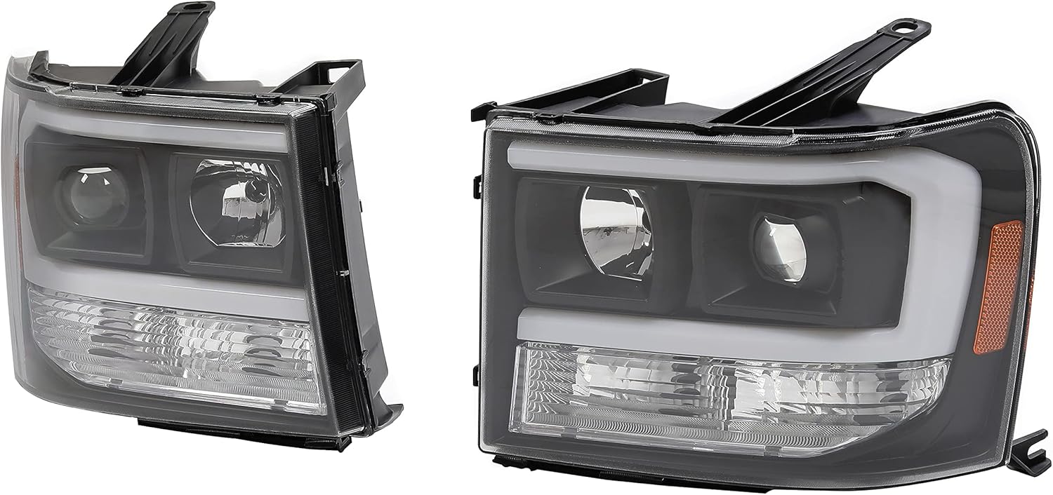 HECASA LED Projector Headlights for GMC Sierra 1500 2500HD 3500HD 2007-2014 S903846