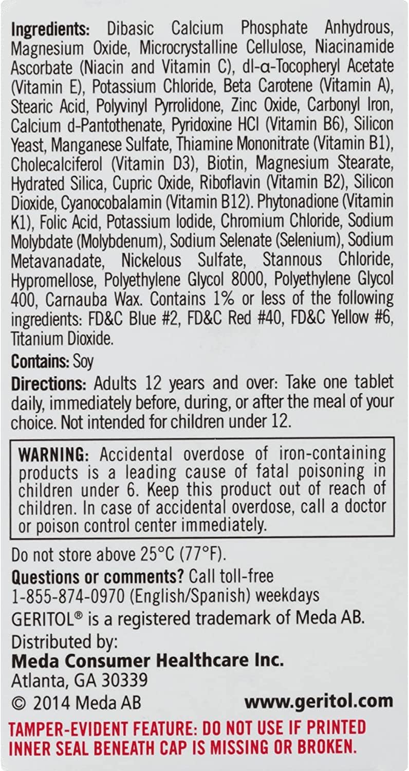 Geritol Complete Tablets 100 Count (Pack of 4) F8152