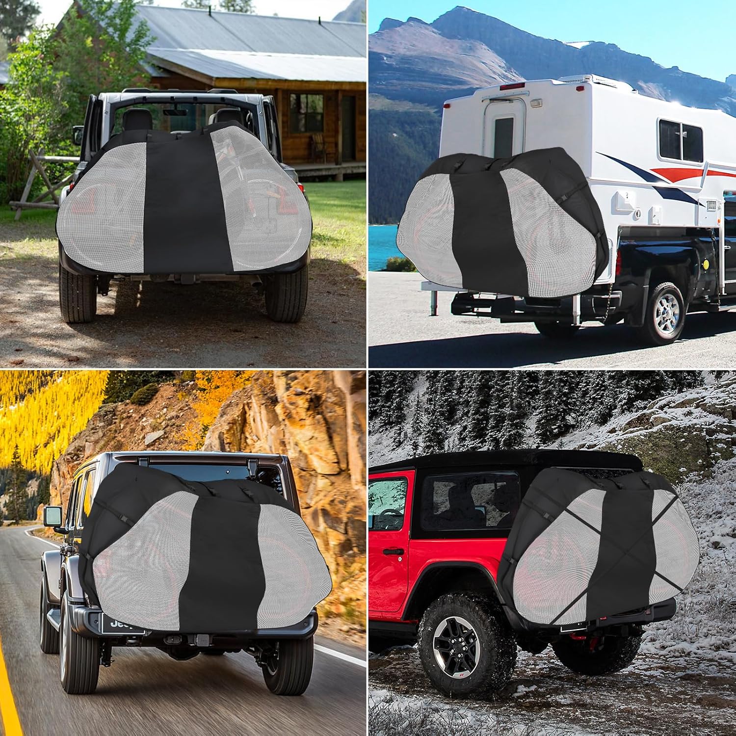 Bike Cover for Rack Transport, 600D Heavy Duty, Fits 1-2 Bikes K34698