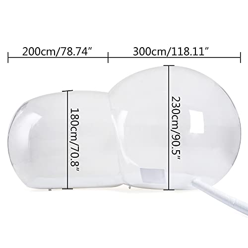 Inflatable Bubble Tent 6.6ft Outdoor Clear Dome Camping Cabin with Air Blower M529819