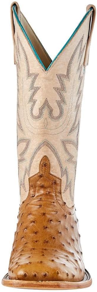 Women's Antique Saddle Full Quill Ostrich Cowgirl Boot Brown 10 B X7551