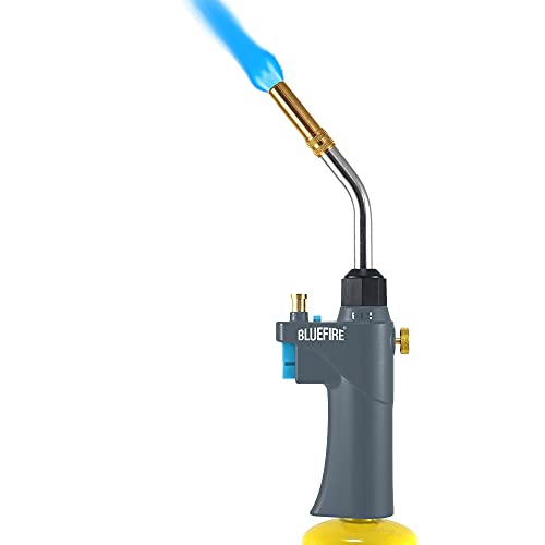 BLUEFIRE BTS-8090 Auto ON/OFF Gas Welding Torch Head for MAPP/Propane 1lb Bottle C964
