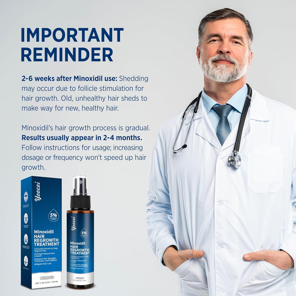Minoxidil 5% Hair Growth Serum for Men and Women with Biotin 100ml X1427