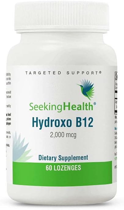 Seeking Health Hydrox-Adeno B12 - Vitamin B Supplement for Energy Support - Supplement with Folate to Support Methylation & Homocysteine Levels - 2000 mcg, 60 Lozenges