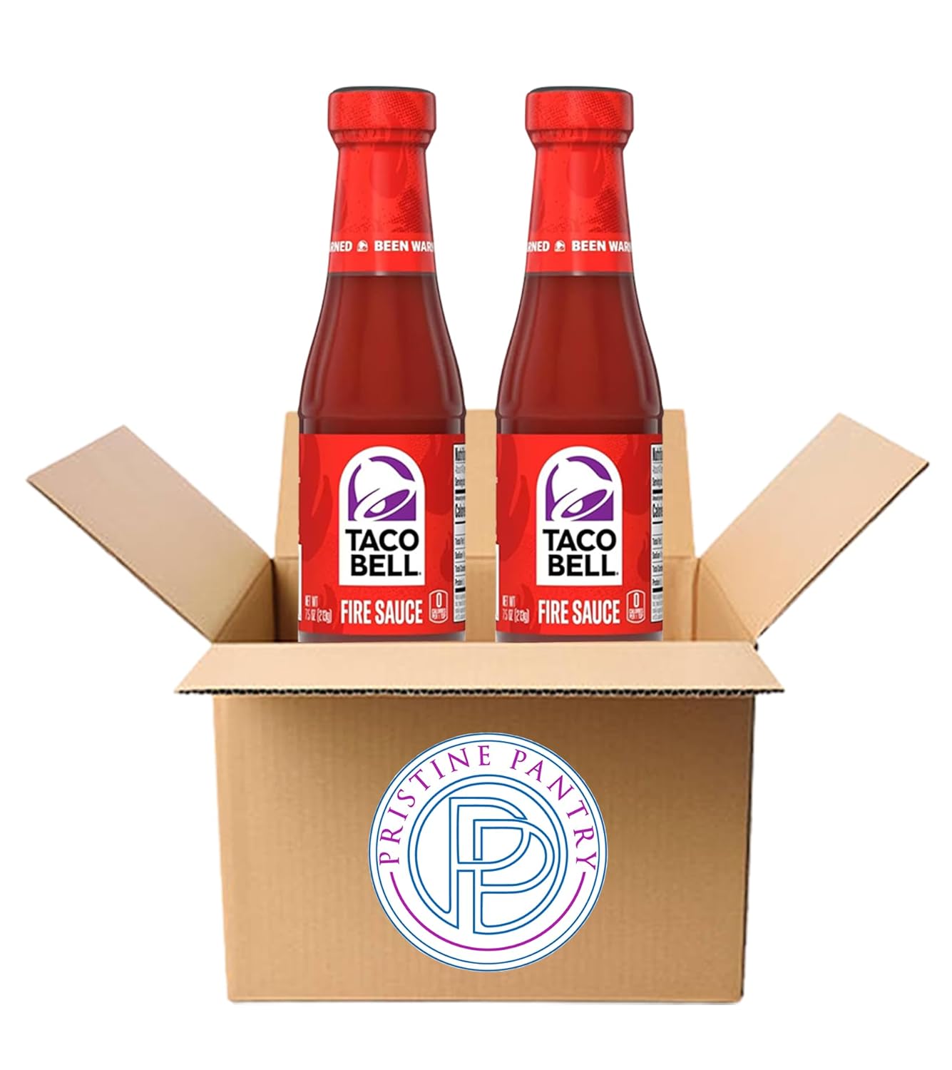 Taco Bell Fire Sauce - 7.5 oz Bottles (Pack of 2) - Fire Sauce from Taco Bell - Taco Bell Hot Sauce - Great as a Taco Sauce, Burrito Sauce, or on a Quesadilla - Taco Bell Sauce 7.5 oz Bottles