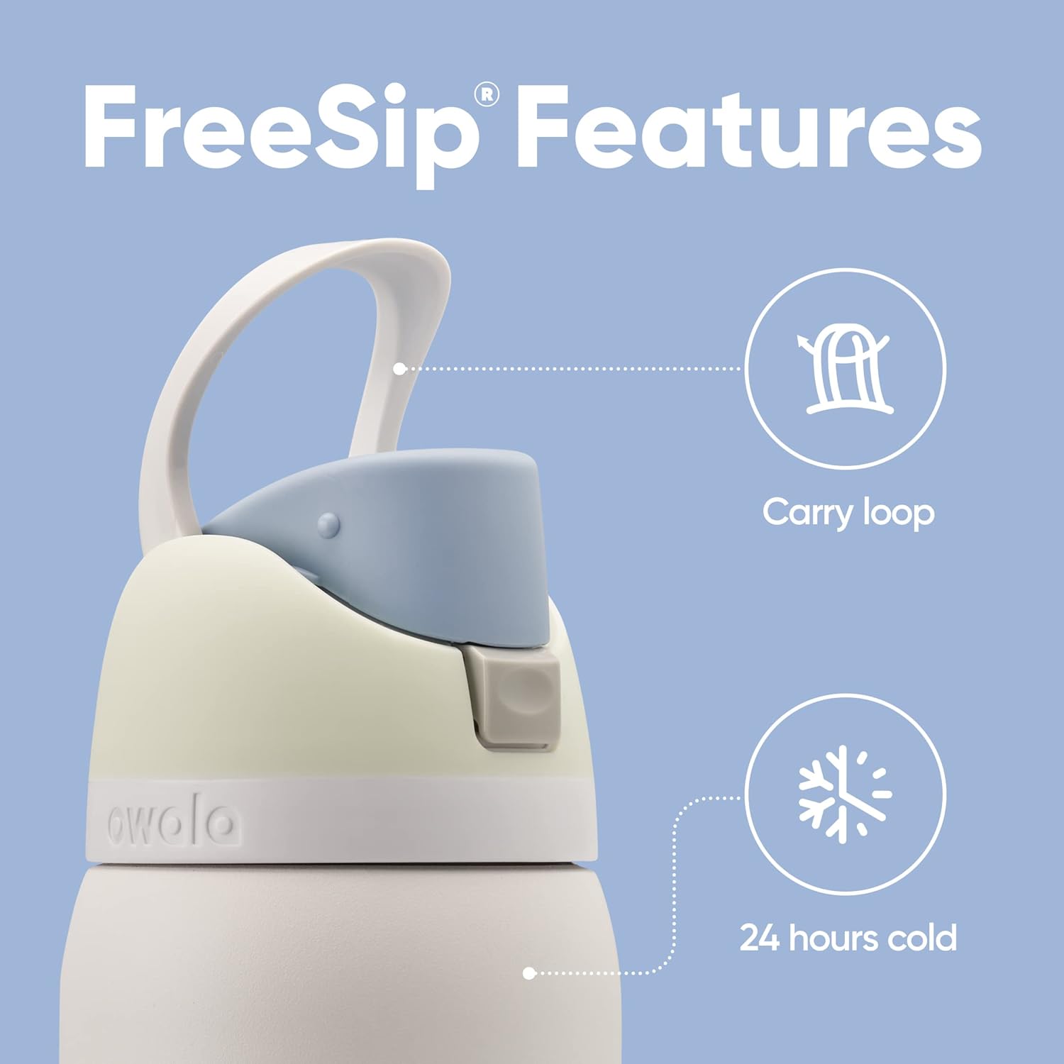 Owala FreeSip Insulated Stainless Steel Water Bottle Bundle with Straw, 24oz and 40oz X64125