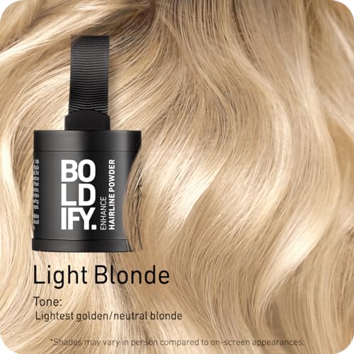 BOLDIFY Hairline Powder Root Touch Up for Thinning Hair, Stain-Proof 48H, Light Brown H531686