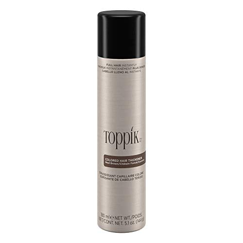 Toppik Colored Hair Thickener, Temporary Hair Color Spray for Root Touchup with Hair Thickening Fibers, 5.1 oz