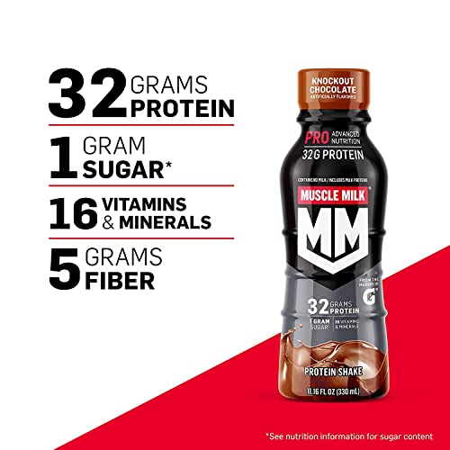 Muscle Milk Pro Advanced Nutrition Protein Shake, Strawberry, 11.16 Fl Oz, 12 Pack C1440