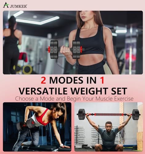 Adjustable Dumbbells Set 20LBS Barbell Weight for Home Gym F2191