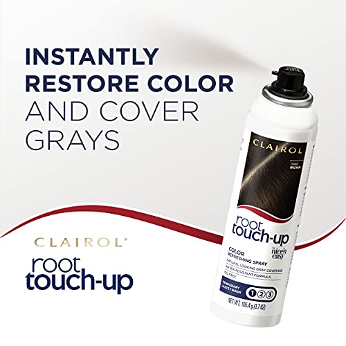 Clairol Root Touch-Up Temporary Spray, Dark Brown, 2 Count J35850