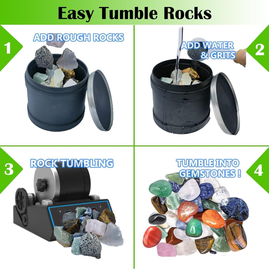 7 LBS Rock Tumbler Grit Refill Kit with Plastic Pellets E40368