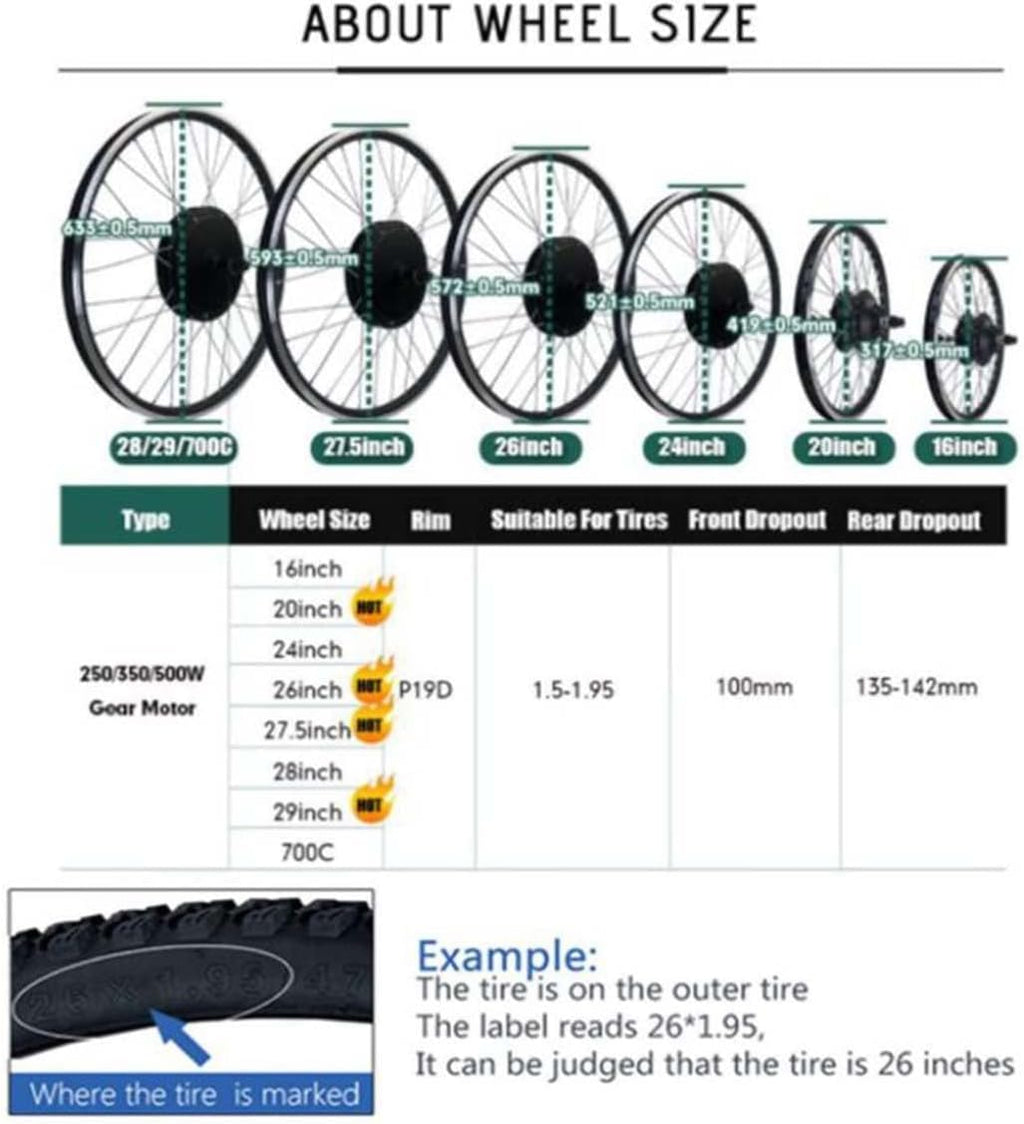 Ebike Conversion Kit Front Wheel Electric Bicycle Motor with LCD3 Display Z59965