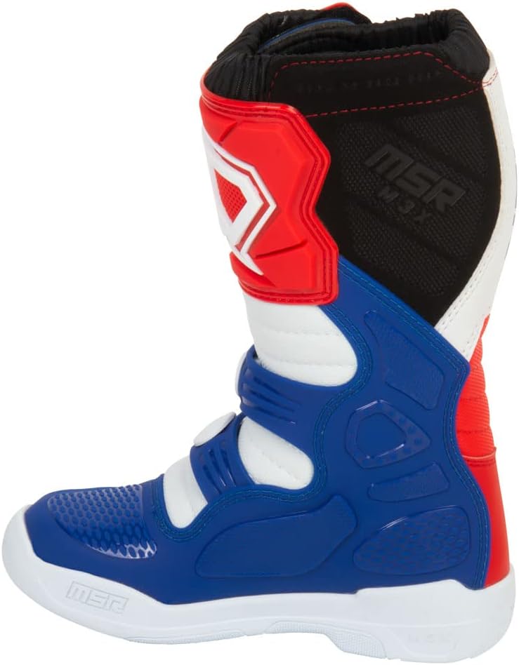 MSR Youth M3X Motocross Boots Red/White/Blue Y78250