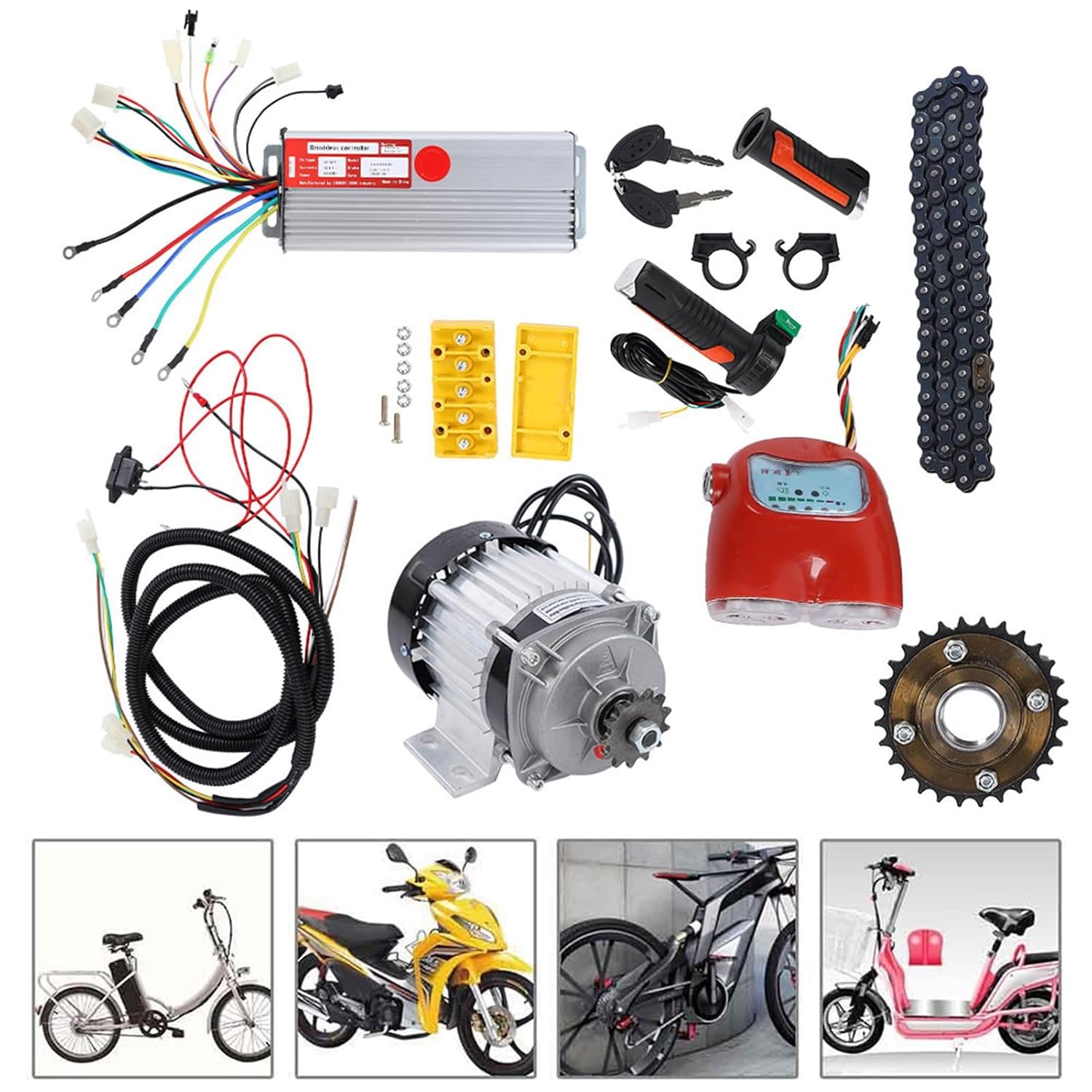 48V 800W Brushless Motor Kit for Electric Bike Tricycle Scooter J19113